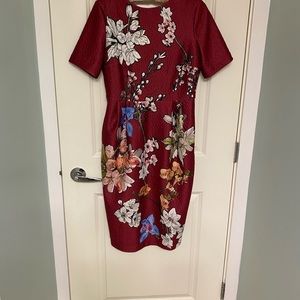 ASOS Petite size 10 Quilted floral dress